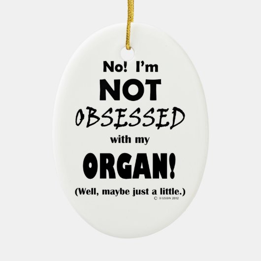 Geobsedeerd orgaan keramisch ornament (Voorkant)