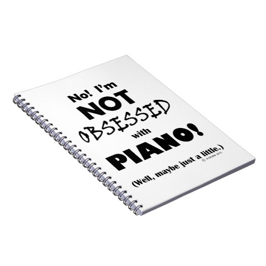 Geobsedeerd Piano Notitieboek (Rechterzijde)