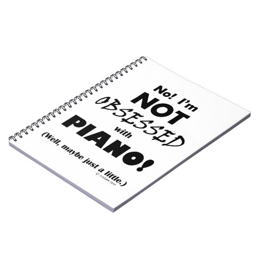 Geobsedeerd Piano Notitieboek (Linkerzijde)