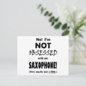 Geobsedeerd saxofone briefkaart (Staand voorkant)