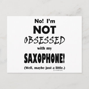 Geobsedeerd saxofone briefkaart