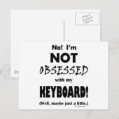 Geobsedeerd toetsenbord briefkaart (Voorkant / Achterkant)