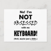 Geobsedeerd toetsenbord briefkaart (Voorkant)