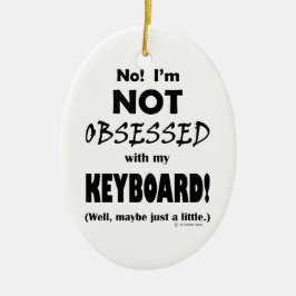 Geobsedeerd toetsenbord keramisch ornament