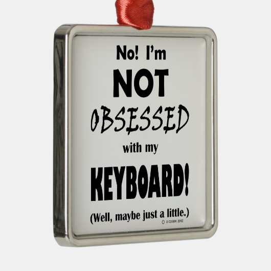 Geobsedeerd toetsenbord metalen ornament (Rechts)