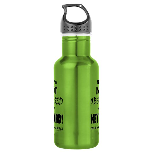 Geobsedeerd toetsenbord waterfles (Achterkant)