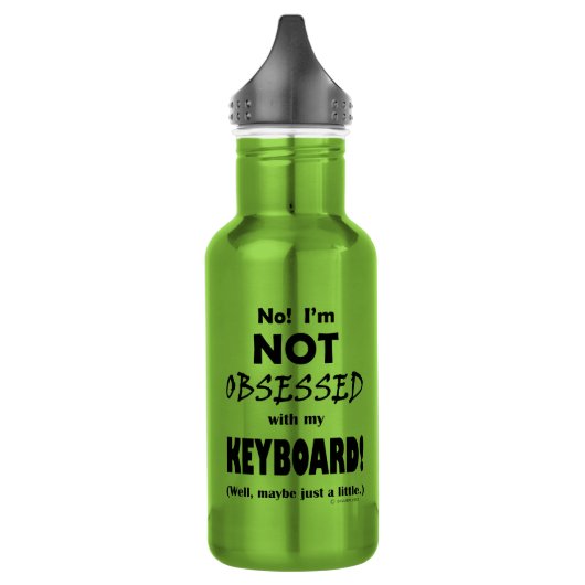 Geobsedeerd toetsenbord waterfles  (Links)