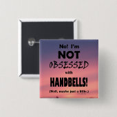 Geobsedeerde handriemen vierkante button 5,1 cm (Voorkant /achterkant)