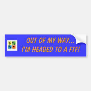Geocache2, uit mijn weg...ik ga naar een FTF! Bumpersticker