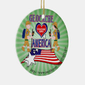GEOCACHE AMERICA GEOCACHING KERAMISCH ORNAMENT (Rechts)