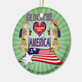 GEOCACHE AMERICA GEOCACHING KERAMISCH ORNAMENT (Links)