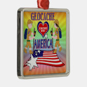 GEOCACHE AMERICA GEOCACHING METALEN ORNAMENT (Rechts)