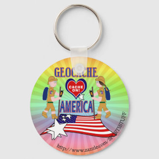 GEOCACHE AMERICA GEOCACHING SLEUTELHANGER