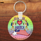 GEOCACHE AMERICA GEOCACHING SLEUTELHANGER (Voorkant)