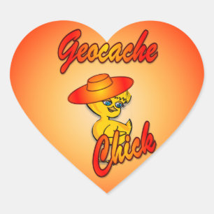 Geocache Chick #5 Hart Sticker
