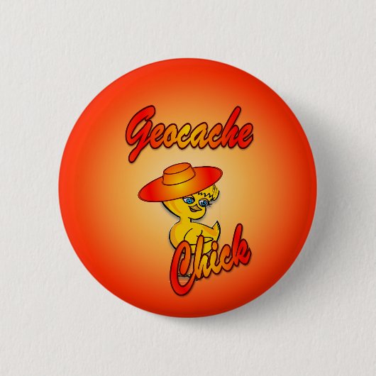 Geocache Chick #5 Ronde Button 5,7 Cm (Voorkant)