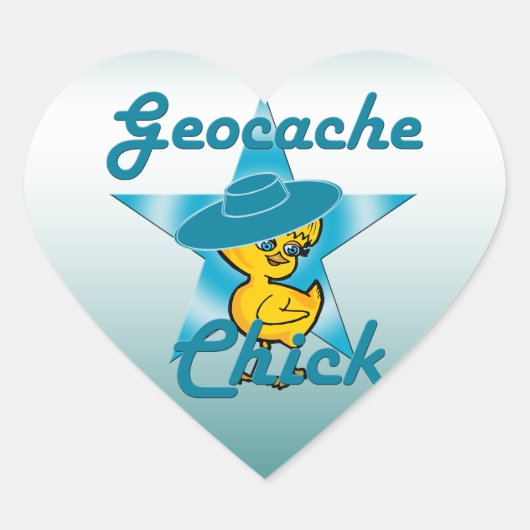 Geocache Chick #7 Hart Sticker (Voorkant)