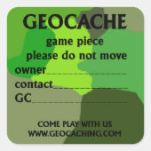 Geocache ID sticker (Voorkant)