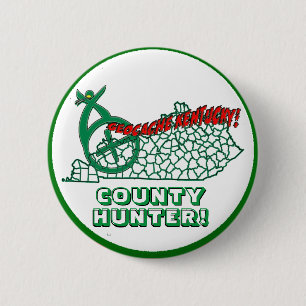 GEOCACHE KENTUCKY COUNTY HUNTER RONDE BUTTON 5,7 CM