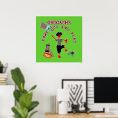 Geocache komt uit en speelt poster (Thuiskantoor)