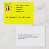 Geocache komt uit en speelt visitekaartje (Voorkant / Achterkant)