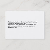 Geocache komt uit en speelt visitekaartje (Achterkant)