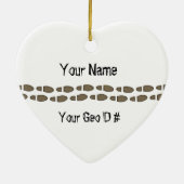 Geocache koorts - Aanpassen Keramisch Ornament (Achterkant)