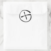 Geocache Logo Rond Ronde Sticker (Tas)