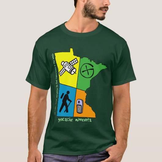 Geocache Minnesota 4-Colors Shirt (Voorkant)
