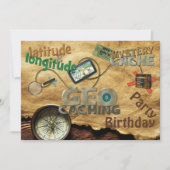 Geocache Party Uitnodiging - Aanpassen (Voorkant)