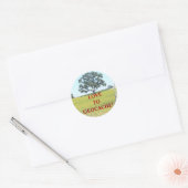 GEOCACHE STICKER, "Liefde voor geocache" Ronde Sticker (Envelop)