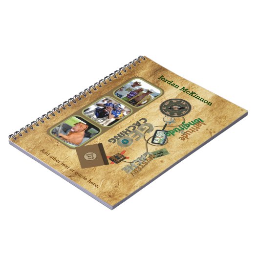 Geocache Triple Photo Journal Notitieboek (Linkerzijde)