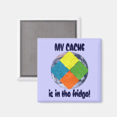 GeoCache World Magneet (Voorkant / Achterkant)