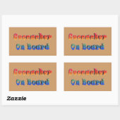 Geocacher aan boord rechthoekige sticker (Vel)