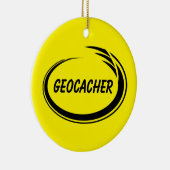 Geocacher Black Splash Keramisch Ornament (Rechts)