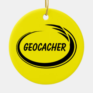 Geocacher Black Splash Keramisch Ornament