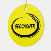 Geocacher Black Splash Keramisch Ornament (Links)