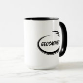 Geocacher Black Splash Mok (Voorkant rechts)