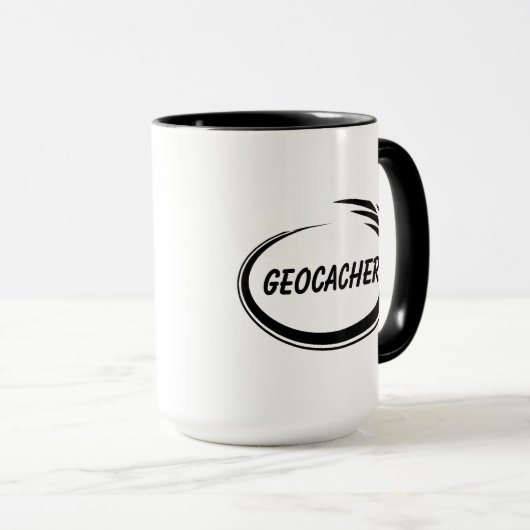 Geocacher Black Splash Mok (Voorkant rechts)