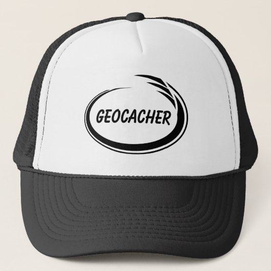 Geocacher Black Splash Trucker Pet (Voorkant)