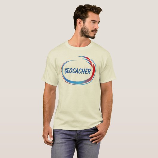 Geocacher Blue Splash T-shirt (Voorkant volledig)