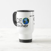 Geocacher Earth Gepersonaliseerd tandstaal Reisbeker (Voorkant links)