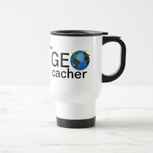 Geocacher Earth Gepersonaliseerd tandstaal Reisbeker (Rechts)