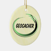 Geocacher Green Splash Keramisch Ornament (Rechts)