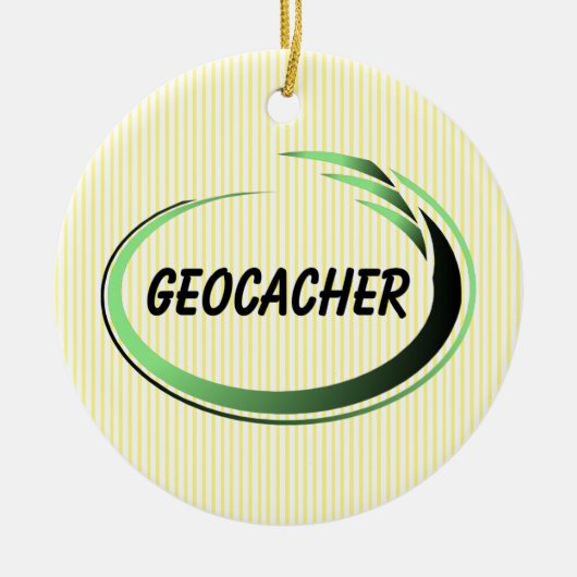 Geocacher Green Splash Keramisch Ornament (Voorkant)