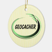 Geocacher Green Splash Keramisch Ornament (Links)
