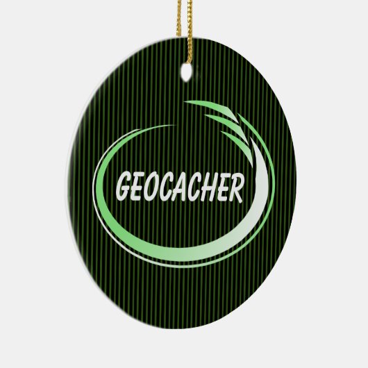 Geocacher Green Splash Keramisch Ornament (Rechts)