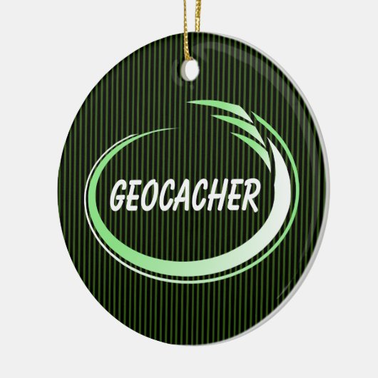 Geocacher Green Splash Keramisch Ornament (Links)