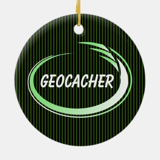 Geocacher Green Splash Keramisch Ornament (Achterkant)