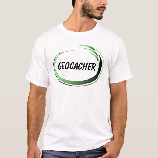 Geocacher Green Splash T-shirt (Voorkant)
